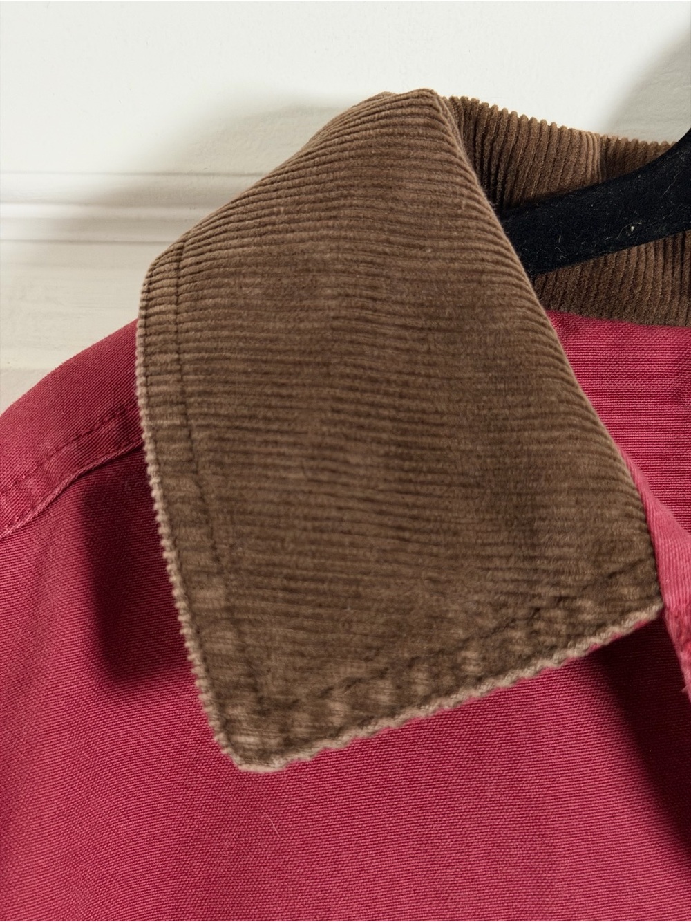L.L.Bean Women’s Petite Large Barn Chore Jacket Corduroy Collar Red - Picture 6 of 8